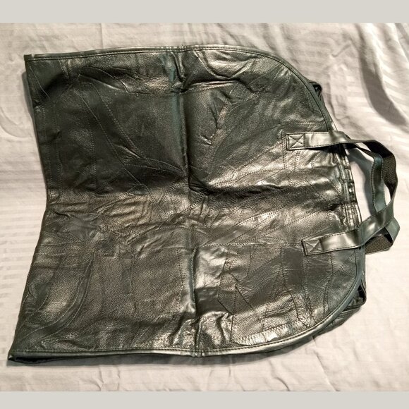 Patchwork Leather Garment Bag with embroidered Dallas Dance Festival Logo - Picture 6 of 14